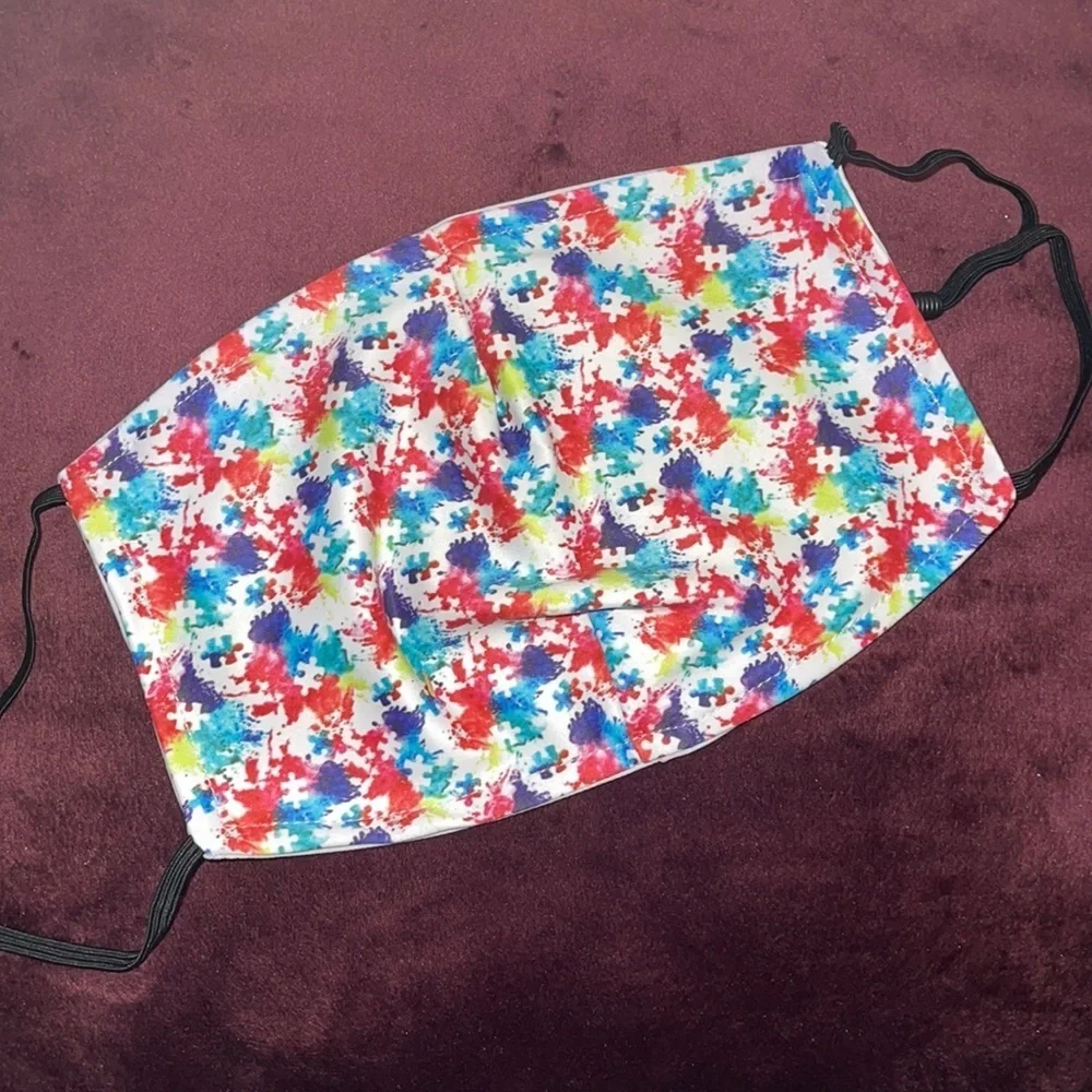 New autism paint splatter face mask